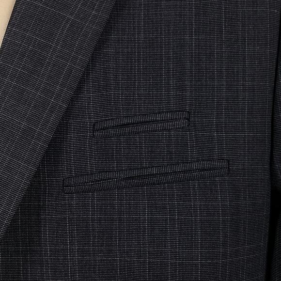 NEW Stacy Adams Gold Label Gray Plaid Suit Blazer Jacket Men's 44 44R Regular - Picture 5 of 10